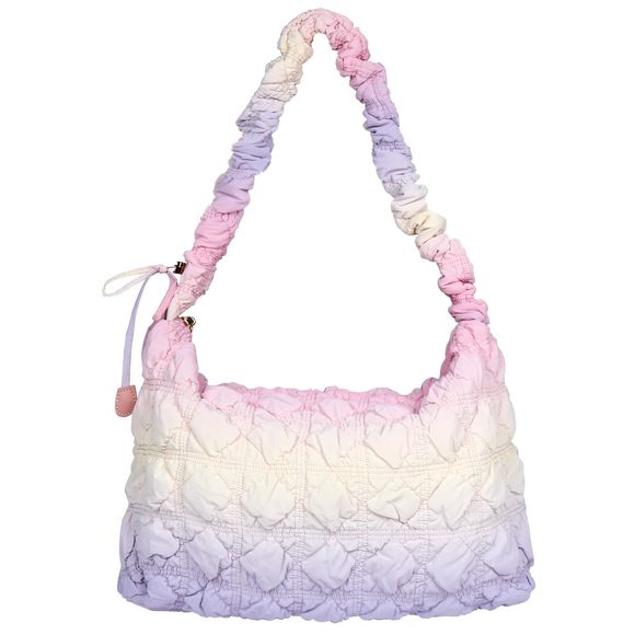 Quilted Puffer Tote Bag Crossbody Bags, Large Nylon Puffy Quilted :v - Picture 1 of 6